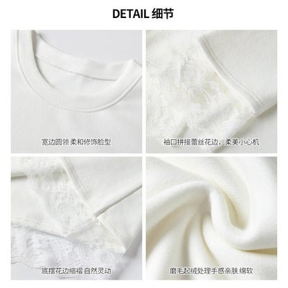 A lace long sleeve top