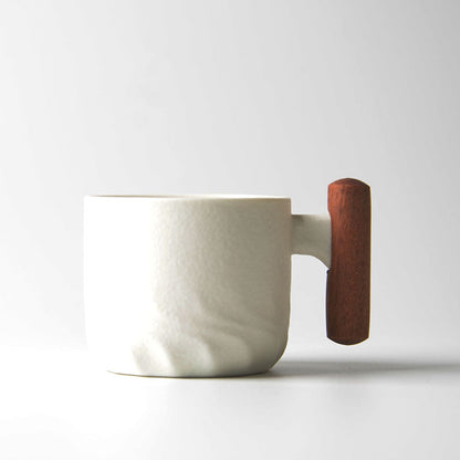 A ceramic tea cup small household coffee cup teacup kung fu tea set tea cup master cup single cup with handle