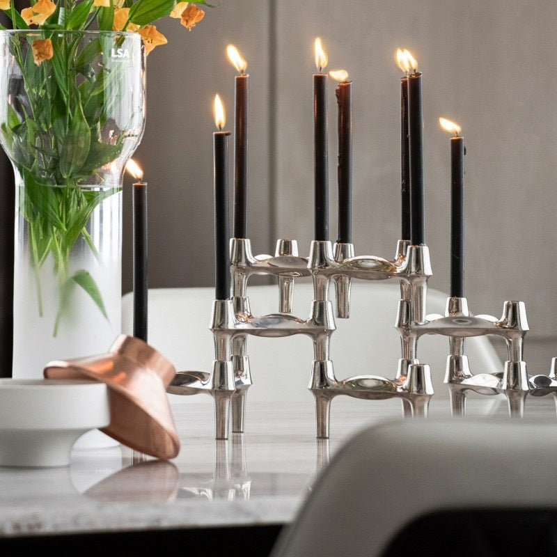 A tripod candlestick alloy decorative ornament