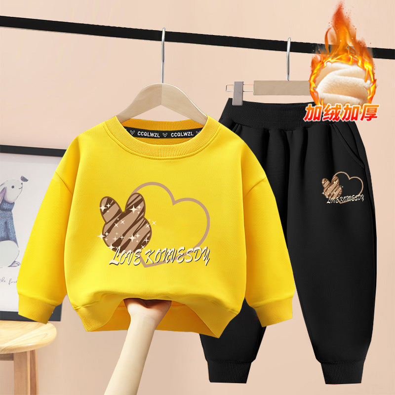A children's sweatshirt set