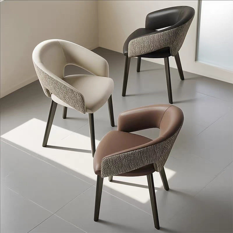 A metal leather chair seat