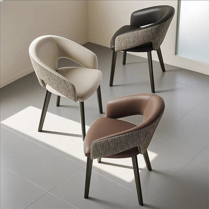 A metal leather chair seat