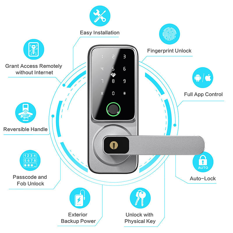 A popular household indoor room door all Bluetooth swipe card smart locks European and American wooden door fingerprint password locks