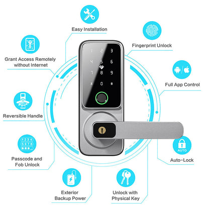A popular household indoor room door all Bluetooth swipe card smart locks European and American wooden door fingerprint password locks