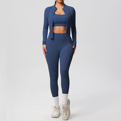 A Tight Yoga Vest Jacket Shockproof Beauty Back Sports Bra Pilates Running Outdoor Yoga Clothing