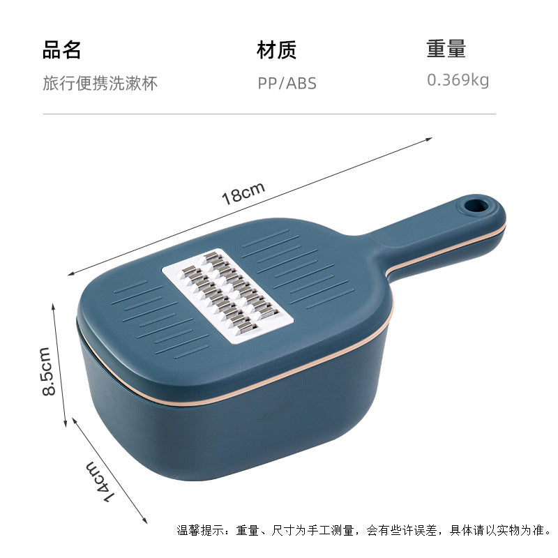 A multifunctional vegetable cutter, home kitchen shredding, draining basket, shredded potato, slicing, shredding, grater