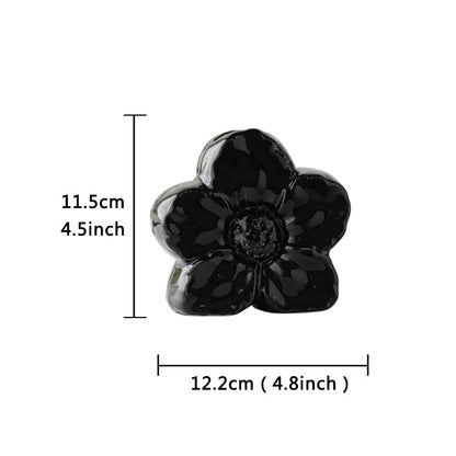 A flower ceramic vase ornament
