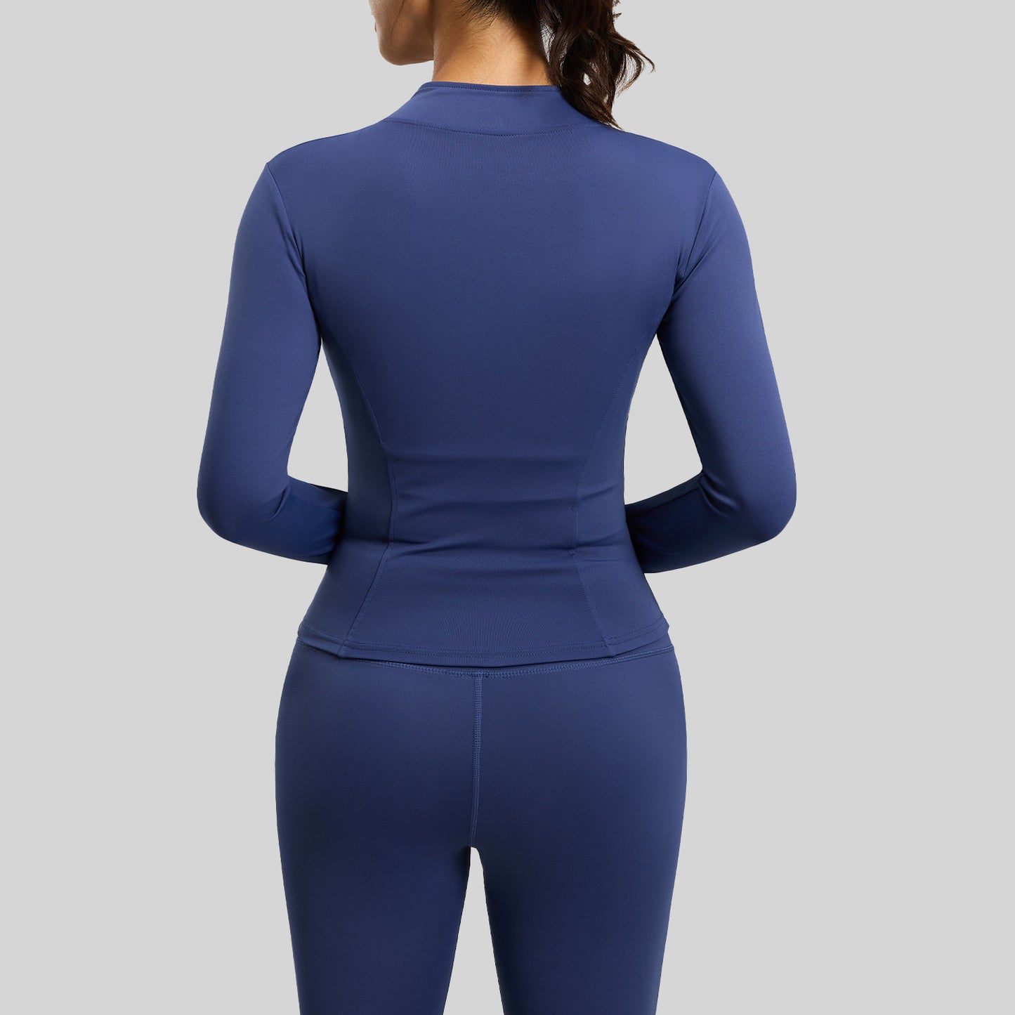 A yoga clothes top women slim and thin breathable running fitness jacket