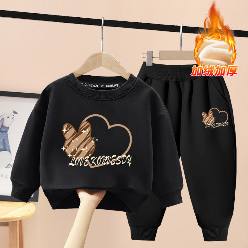 A children's sweatshirt set