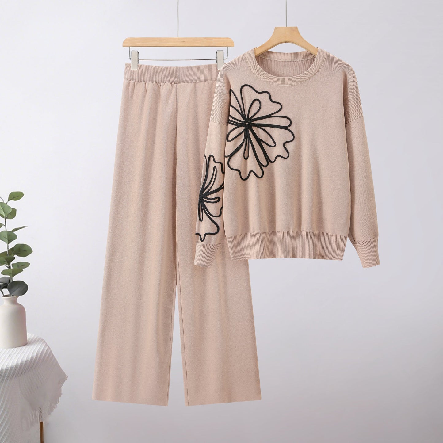 A knitted two-piece set