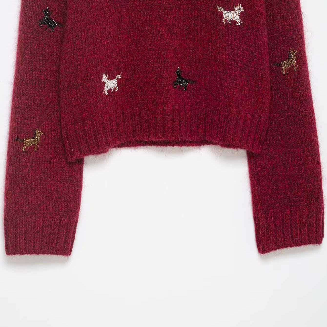 A turtleneck knit