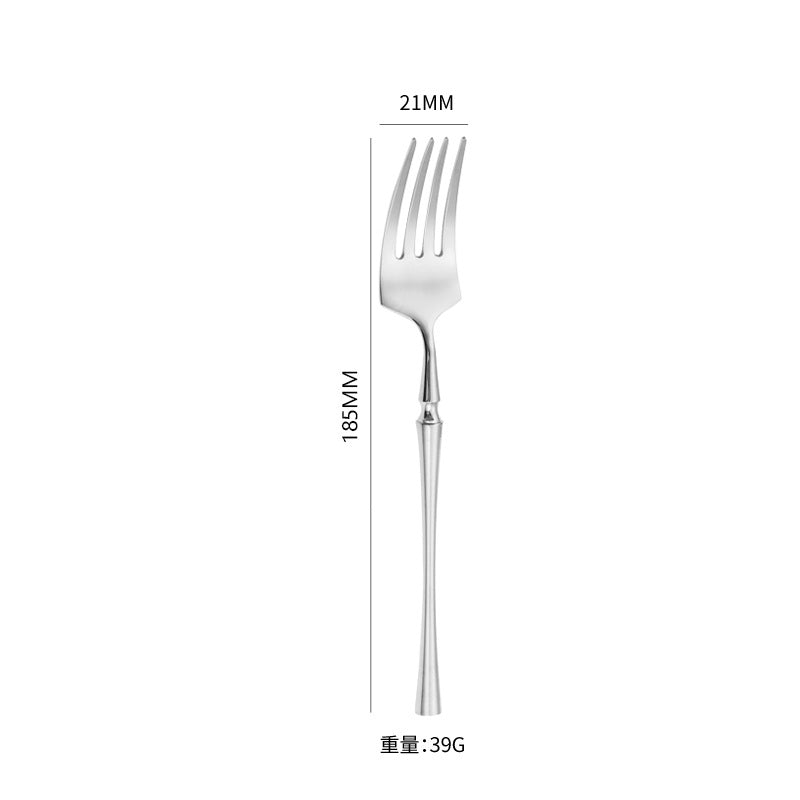 A stainless steel cutlery