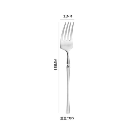 A stainless steel cutlery