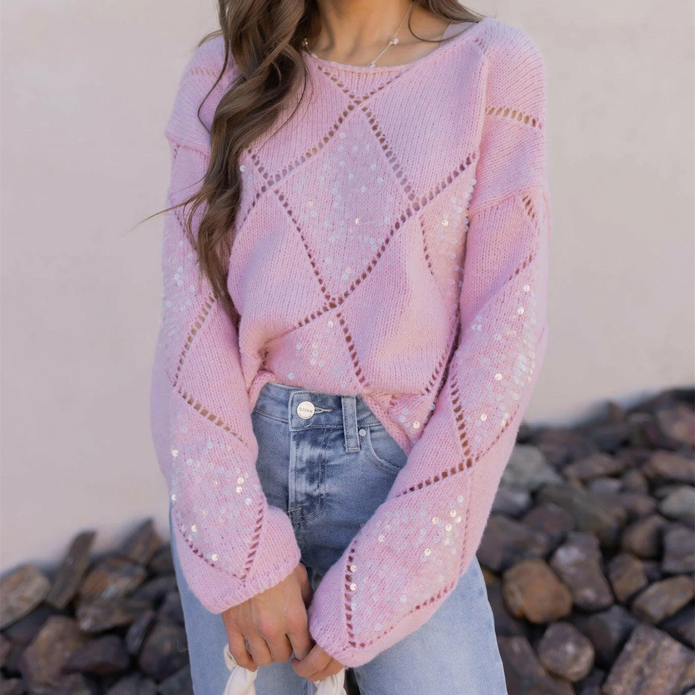 A sequined sweater