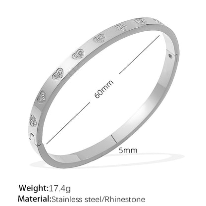 A European and American hot selling ins style titanium steel bracelet hexagram star snap buckle bracelet 18k gold-plated stainless steel zircon bracelet