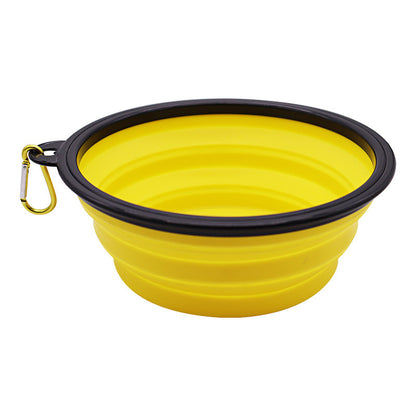 A portable pet folding bowl