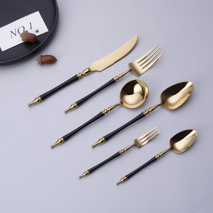 A stainless steel cutlery
