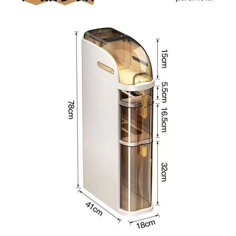 A bathroom, bathroom, crevice storage cabinet, storage rack, plastic waterproof shelf, bathroom, sundries rack, narrow floor cabinet