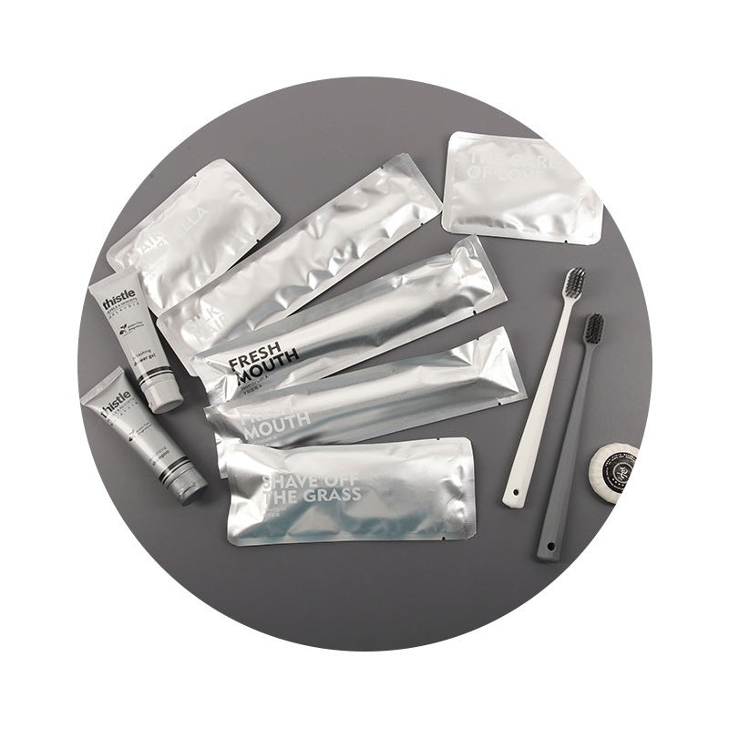 Hotel disposable toiletries set aluminum film bag