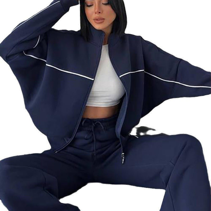 A long-sleeved sweater set