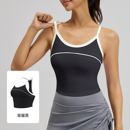 A new line sports vest integrated cup beautiful back shock-proof sports yoga bra top women