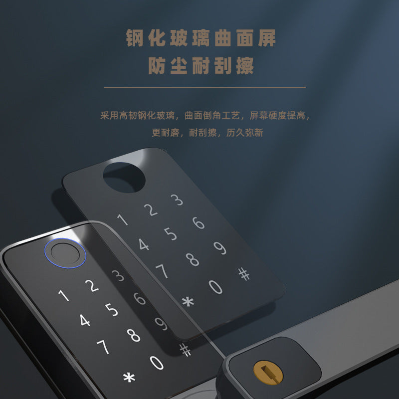 A popular household indoor room door all Bluetooth swipe card smart locks European and American wooden door fingerprint password locks