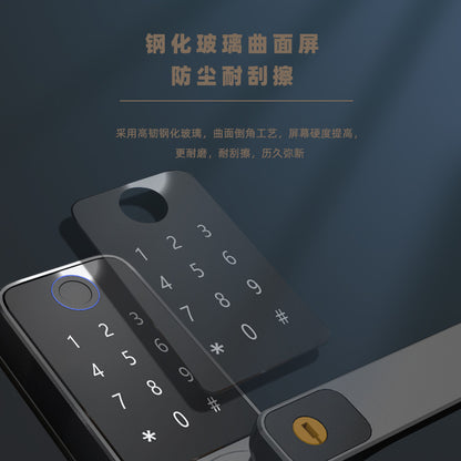 A popular household indoor room door all Bluetooth swipe card smart locks European and American wooden door fingerprint password locks