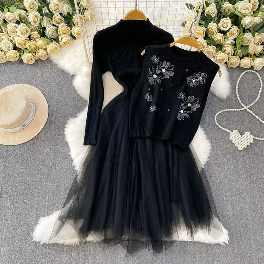 A vest dress two-piece set
