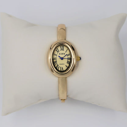 A new watch women's rose gold diamond ring, light luxury, high-end niche design, oval bracelet watch explosion