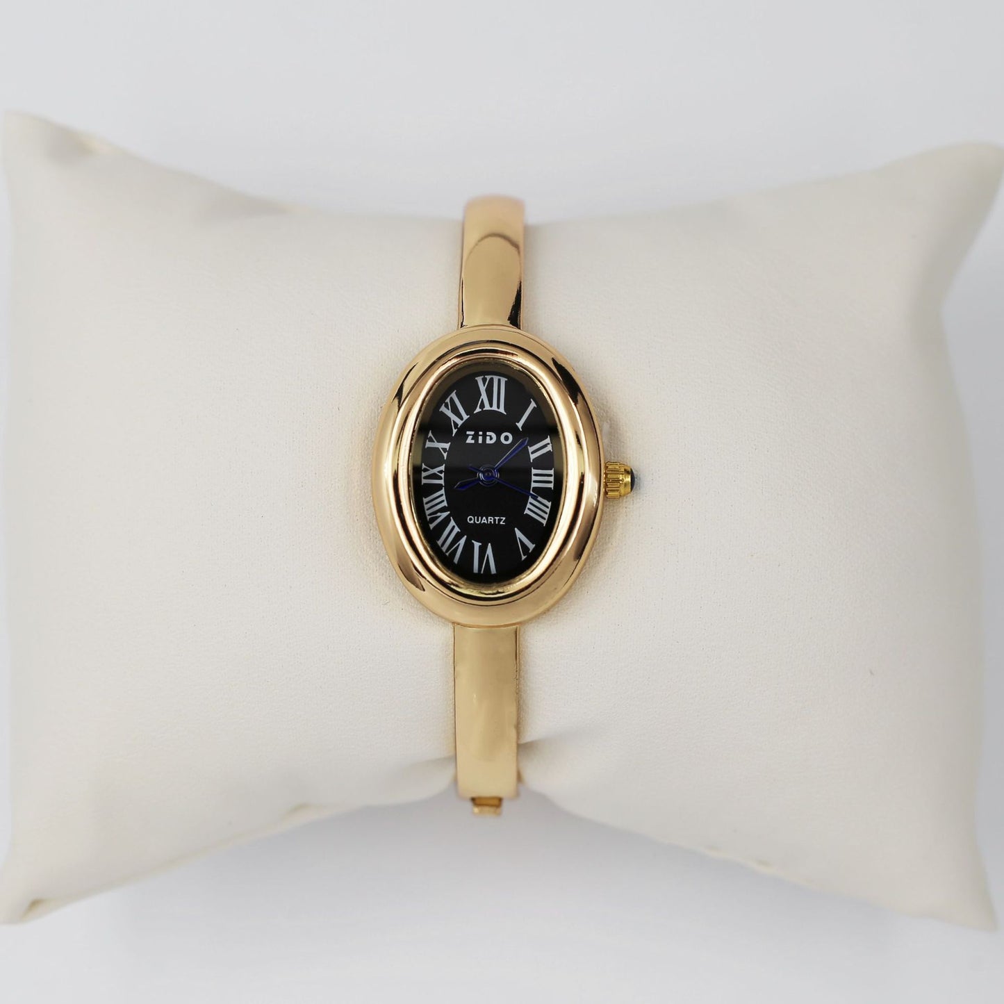 A new watch women's rose gold diamond ring, light luxury, high-end niche design, oval bracelet watch explosion