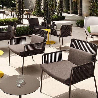 A outdoor rattan chair