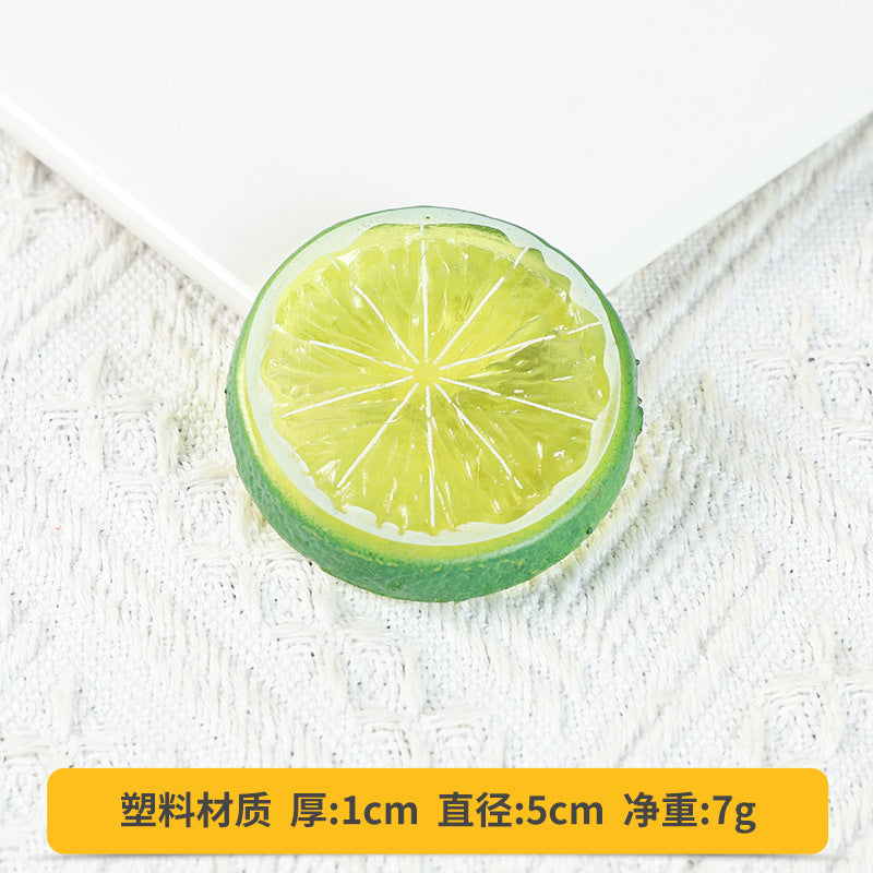 A Fake fruit slice Lemon slice Watermelon slice Fake cherry decoration photo Fruit props High imitation fruit slice model