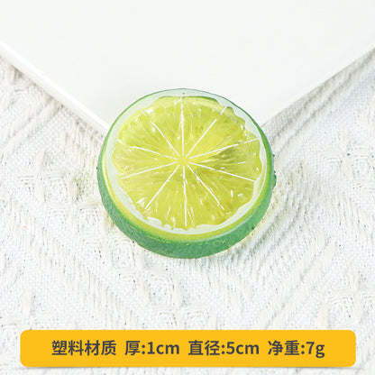 A Fake fruit slice Lemon slice Watermelon slice Fake cherry decoration photo Fruit props High imitation fruit slice model