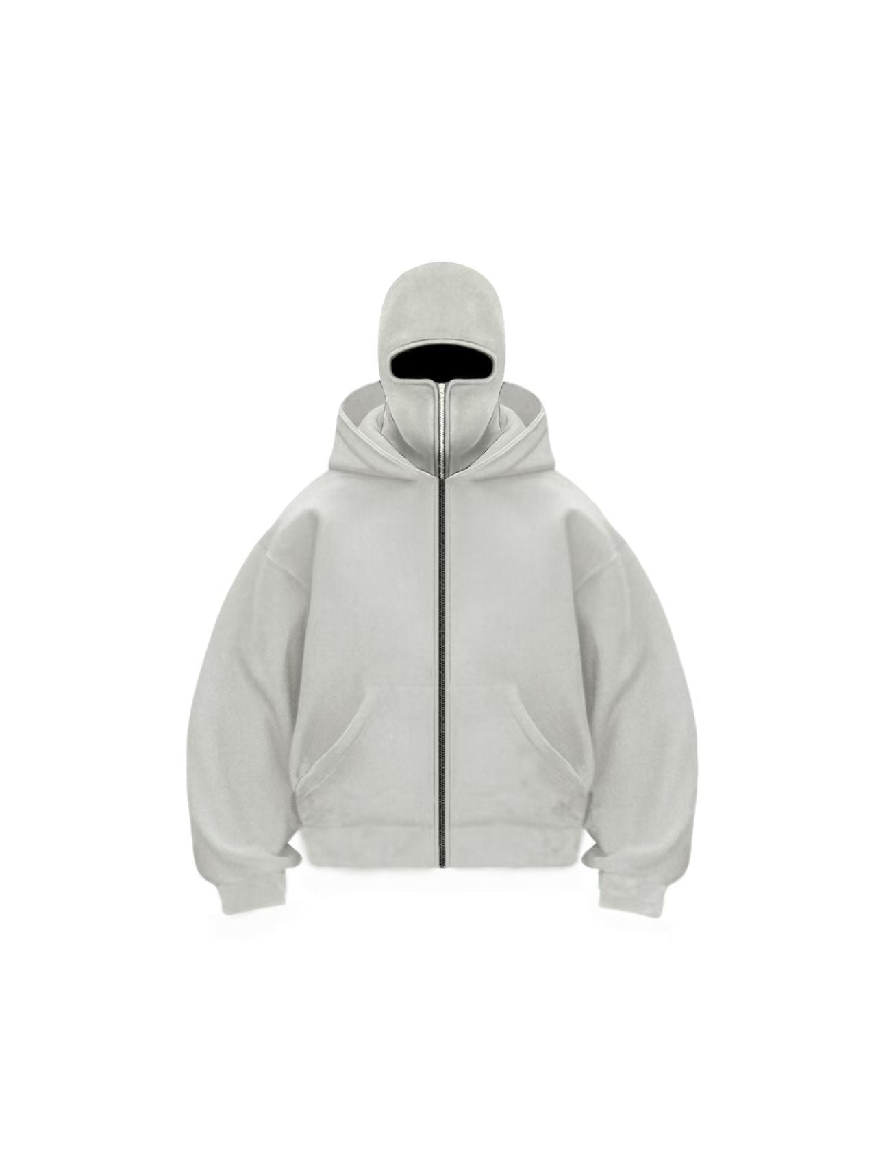 A double hat sweater jacket