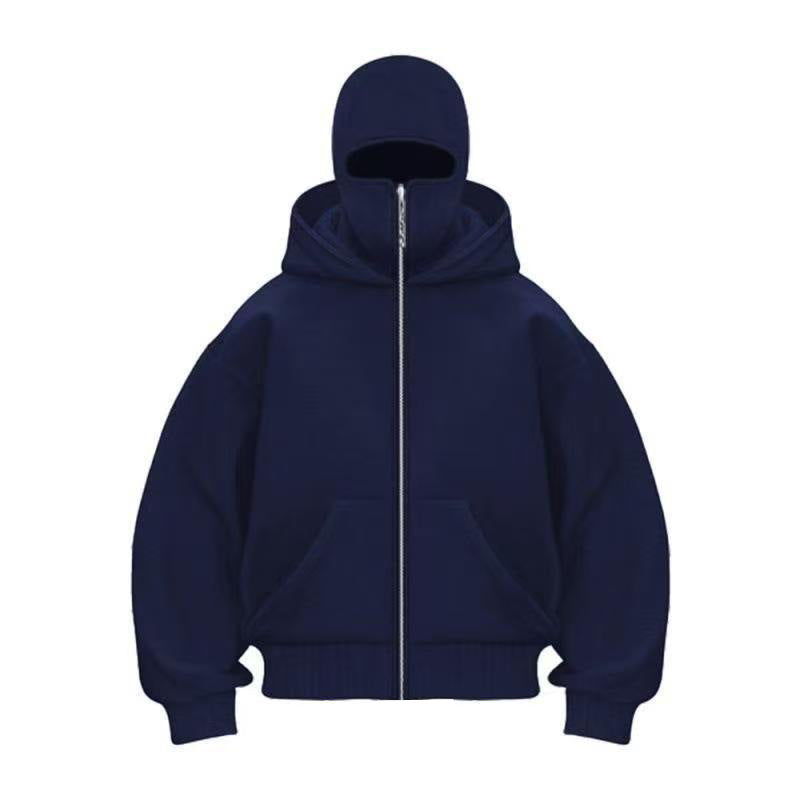 A double hat sweater jacket