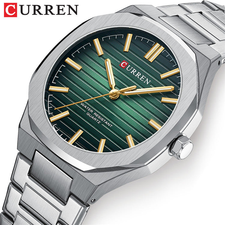 A  8456 men's steel belt business watch quartz simple men's watch cross-border explosion spot wholesale
