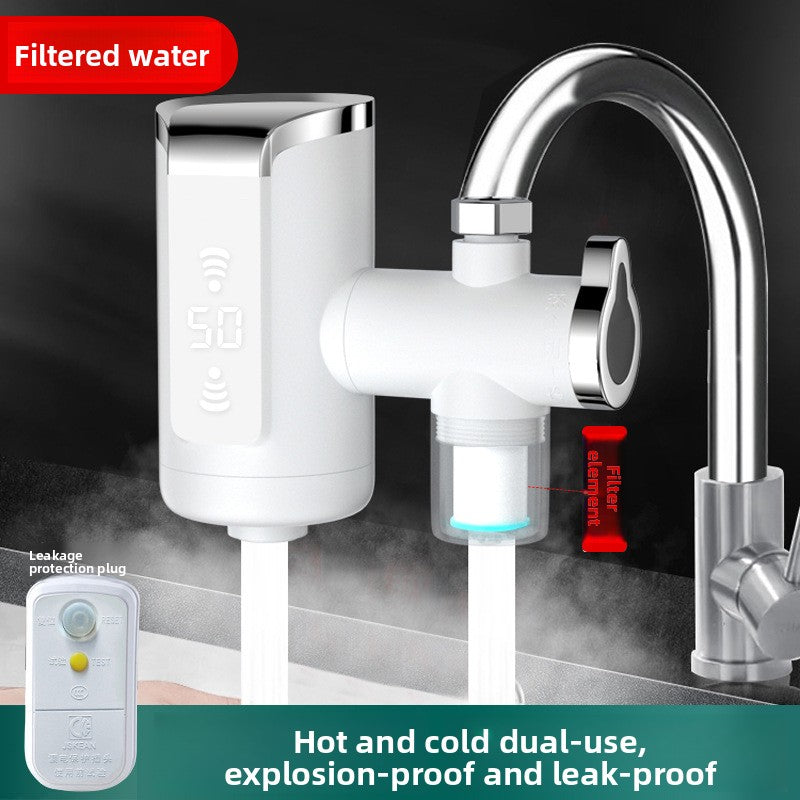 A digital display electric heating faucet wholesale instant fast heating faucet connection type electric heating faucet free installation