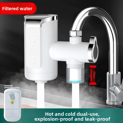 A digital display electric heating faucet wholesale instant fast heating faucet connection type electric heating faucet free installation