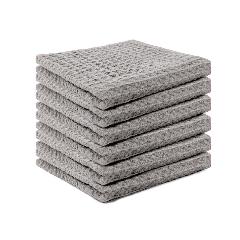 A Waffle rag coffee milk tea shop bar special cleaning towel thickened not easy to lose hair quick drying cleaning towel