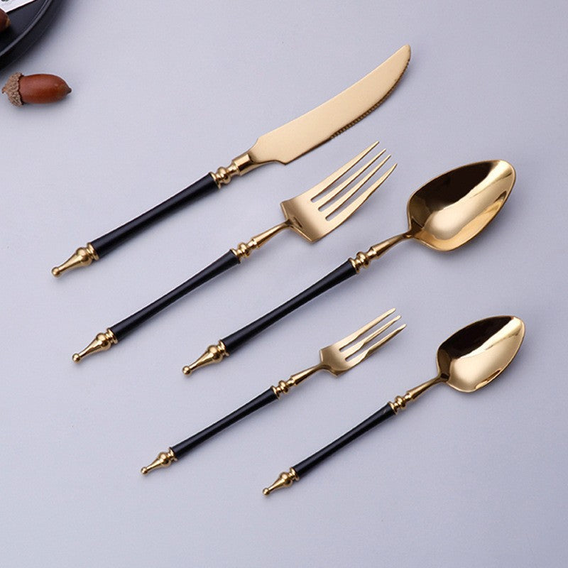 A stainless steel cutlery