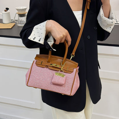 A denim handbag