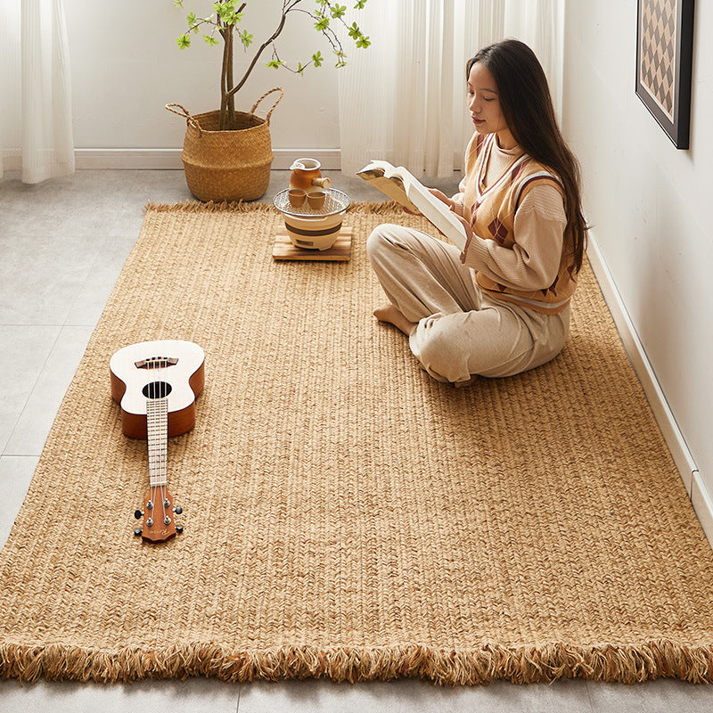 A Jute woven carpet floor mat