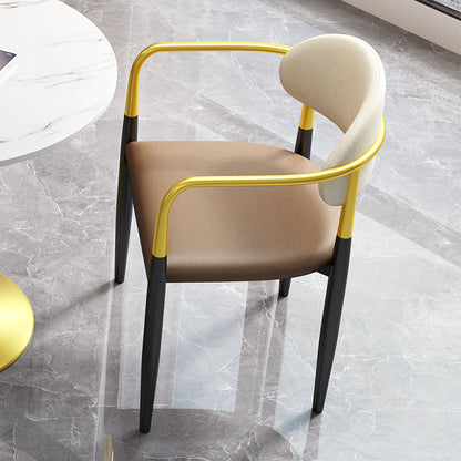 A dining chair stool with armrest back chair