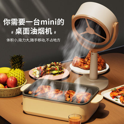 A Desktop range hood Mini desktop smoke exhaust