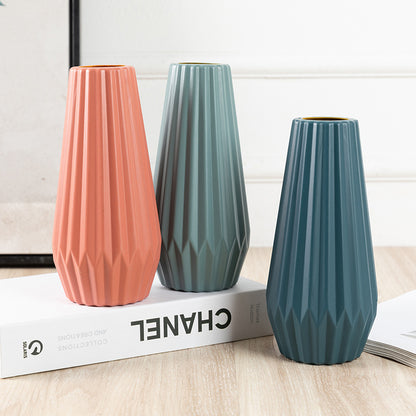 A plastic vase ornament