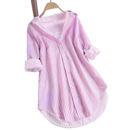 A striped long-sleeved shirt