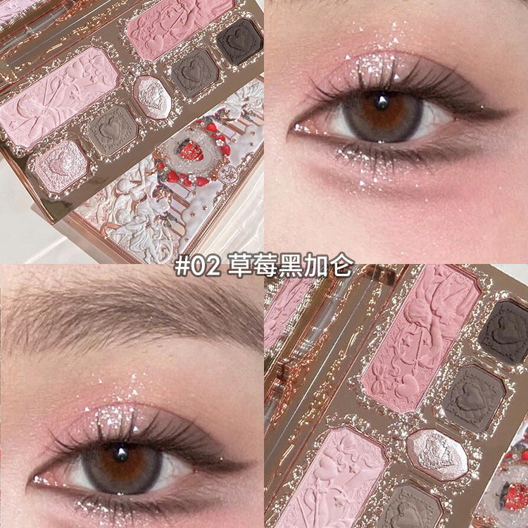 A new product,  Sweetheart Bear eyeshadow, Swan Cloud Shoulder, strawberry, all series of stores can be self-organized gift boxes.