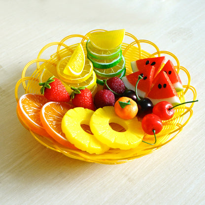 A Fake fruit slice Lemon slice Watermelon slice Fake cherry decoration photo Fruit props High imitation fruit slice model