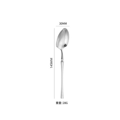 A stainless steel cutlery