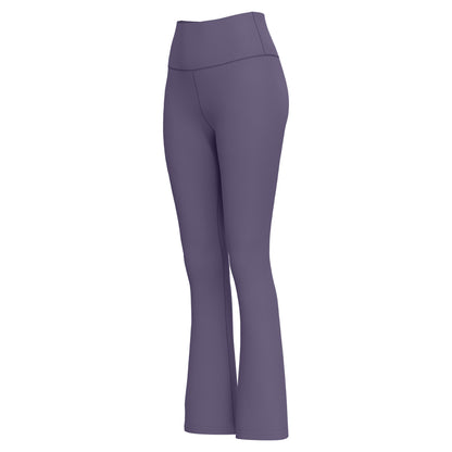 A High Waist Hip Lift Yoga Flared Pants Naked Fitness Breathable Sports Leggings